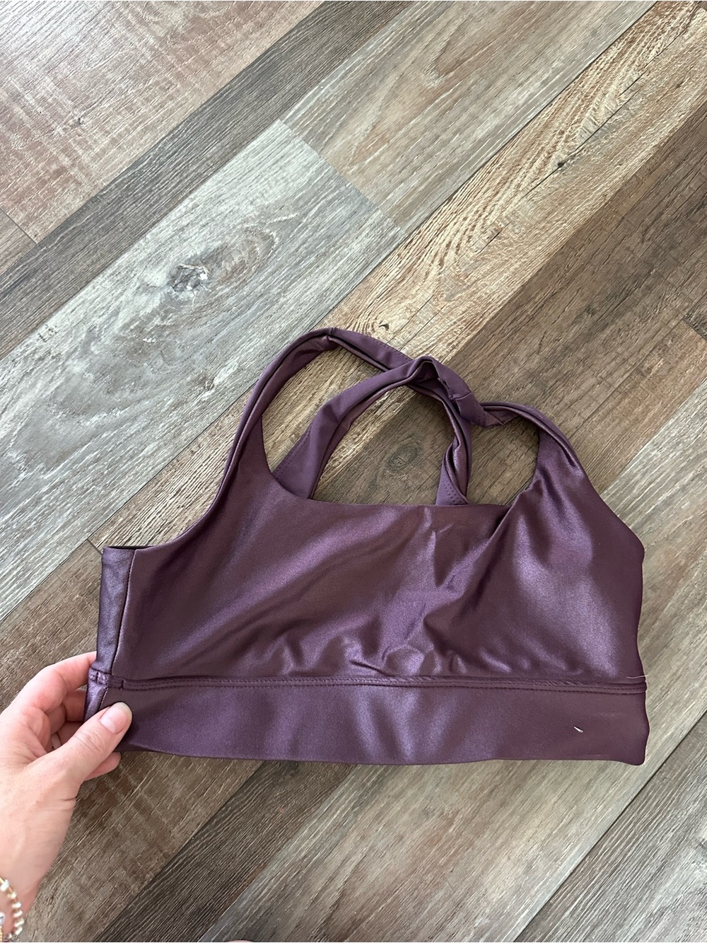 Plum metallic DYI Sports Bra - Women